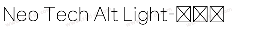 Neo Tech Alt Light字体转换